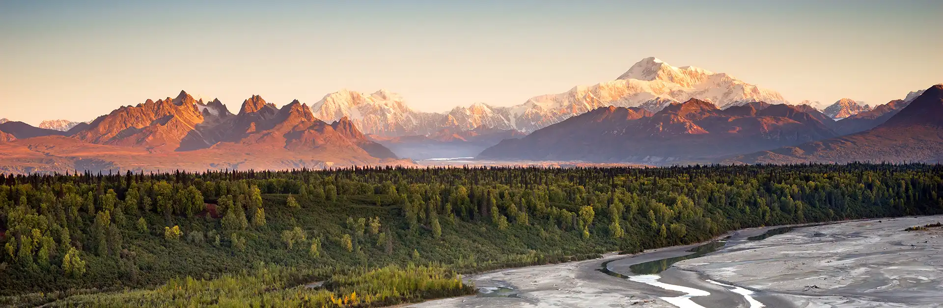 Denali Range during the golden hour