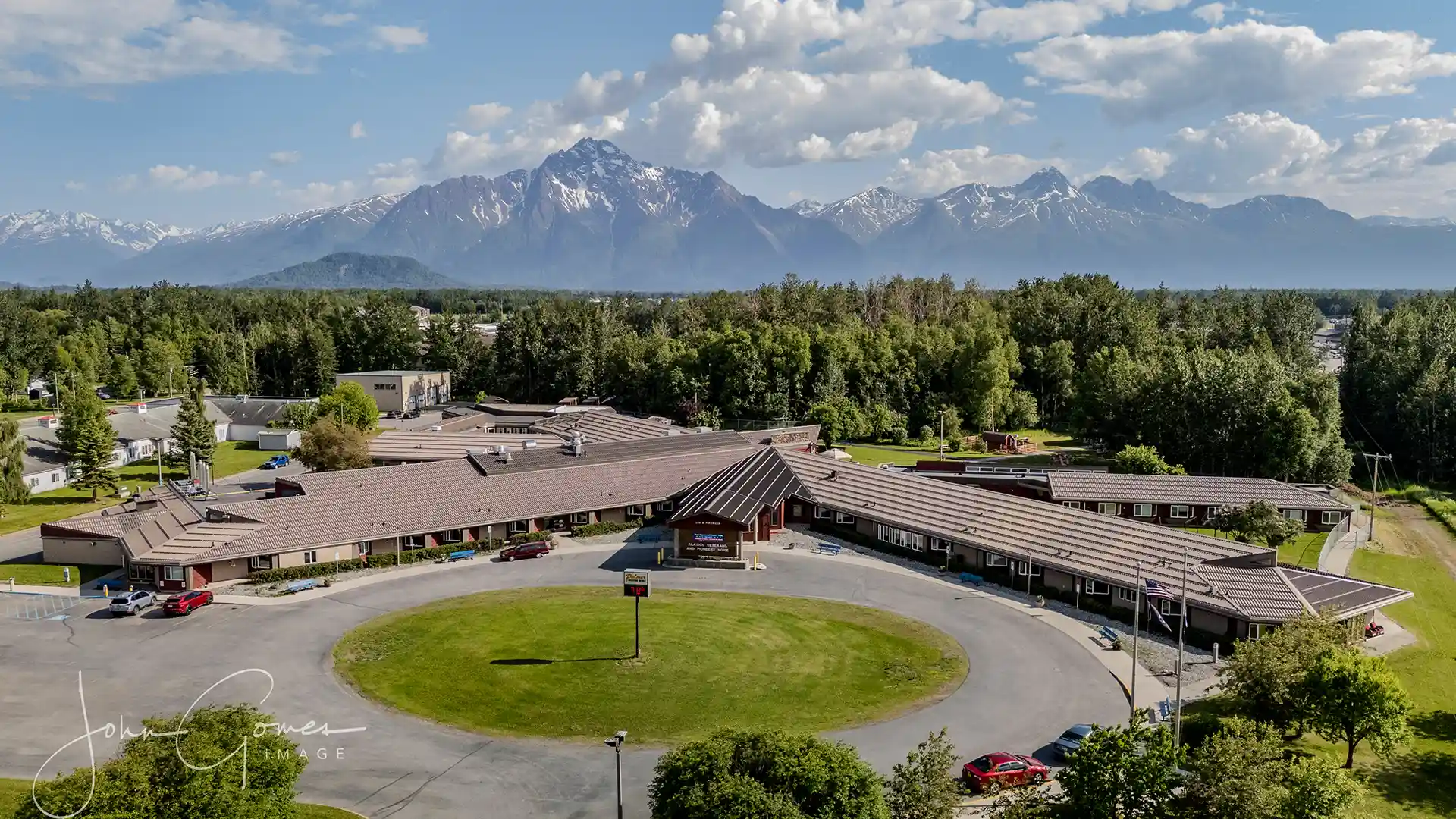 Aerial photo of the Alaska Veterans & Pioneers Home (Palmer) by John Gomes