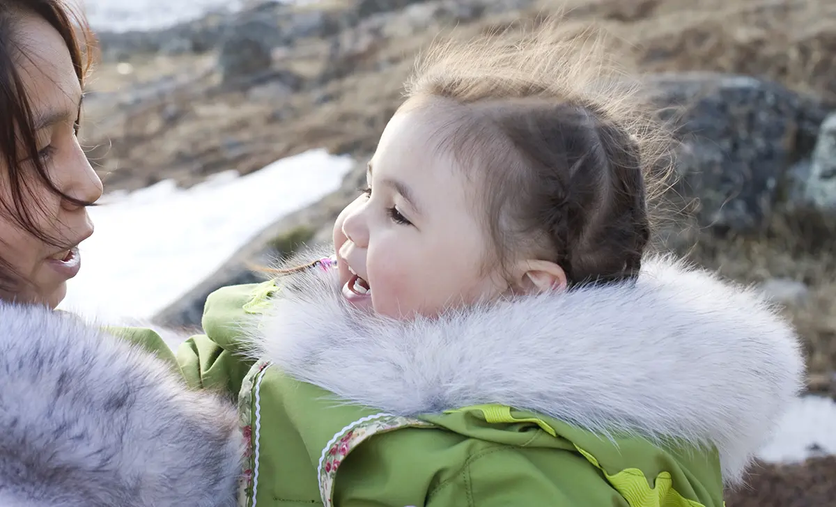 Inuit Mother and Daughter