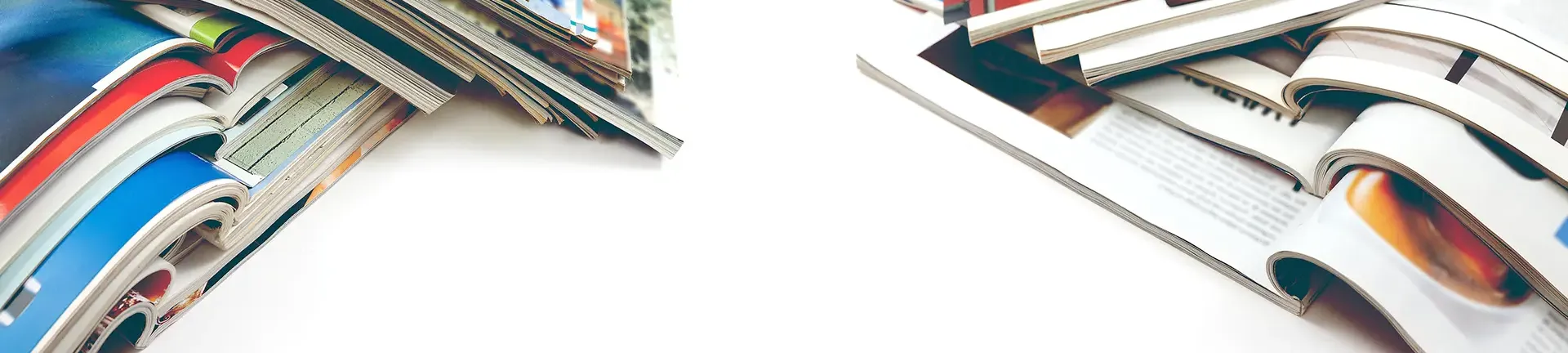 Stacks of non-descript magazines