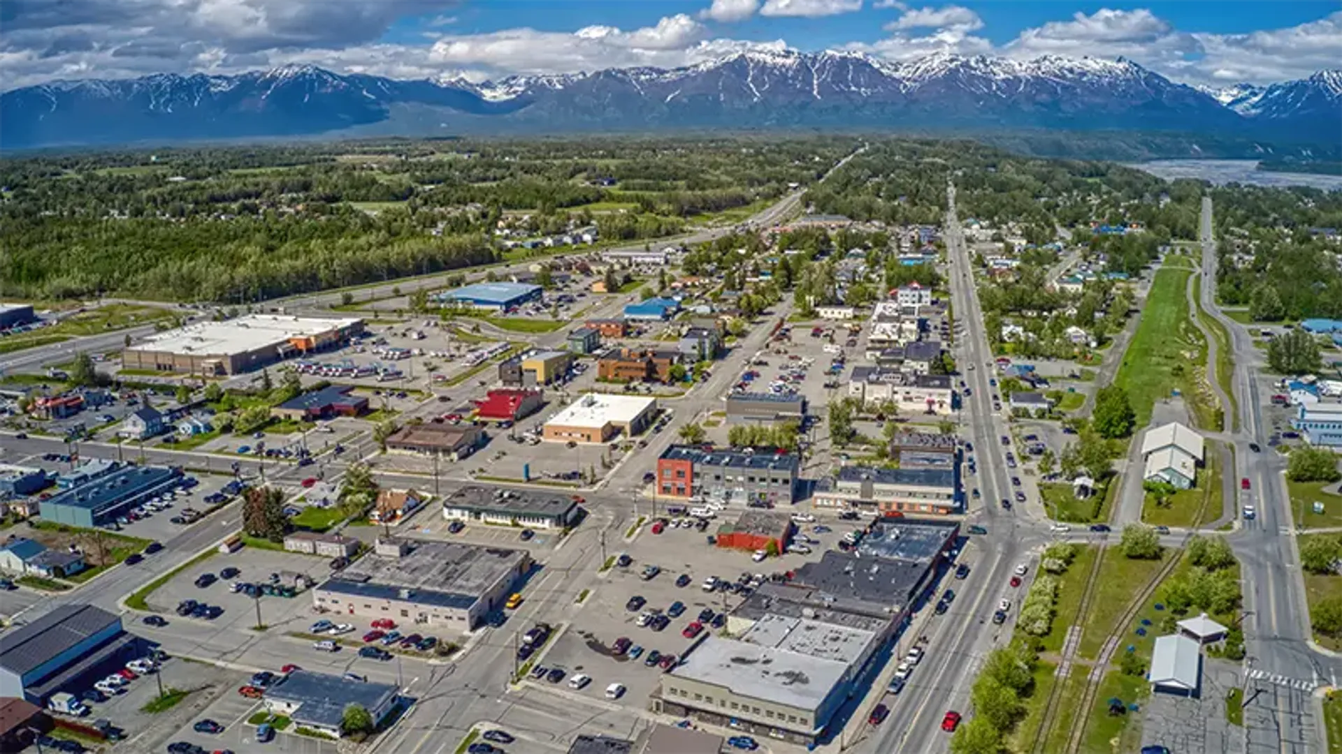 Aerial View of Downtown Palmer