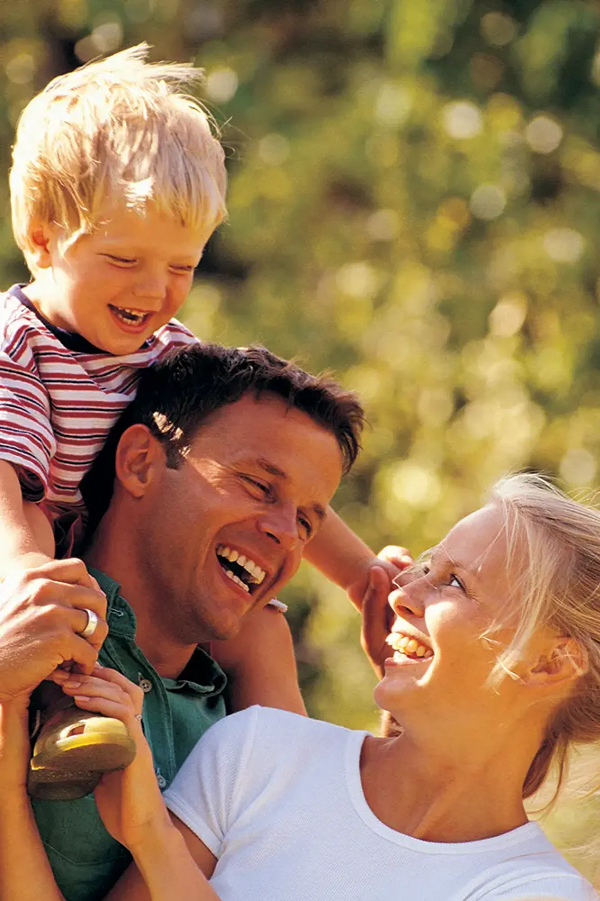 Happy family, laughing together