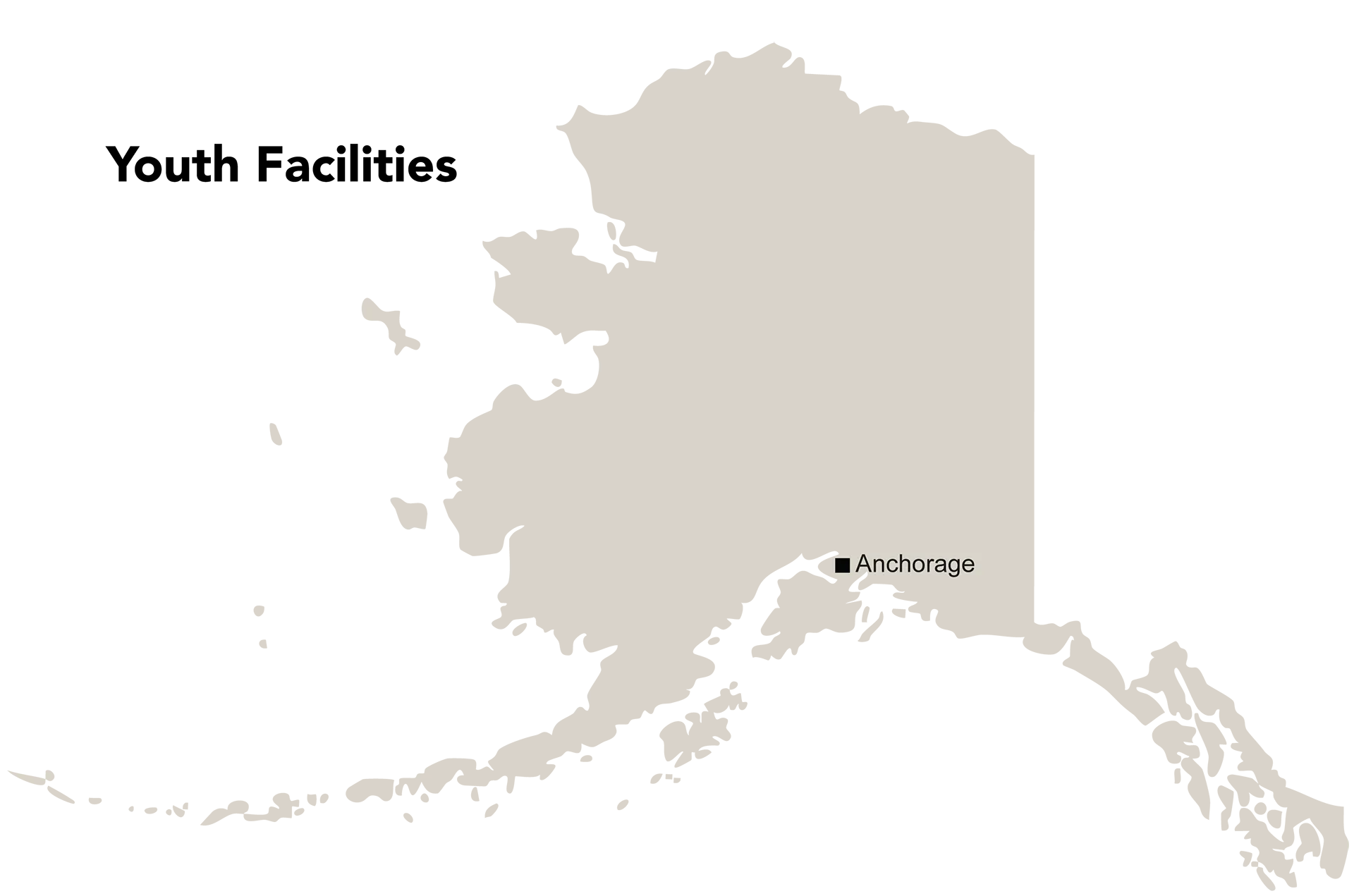 Alaska map with Anchorage indicated