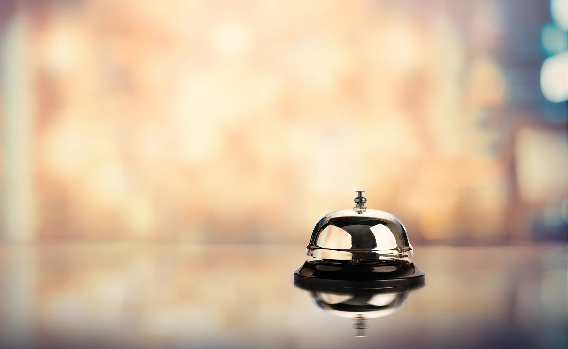 Service bell on counter