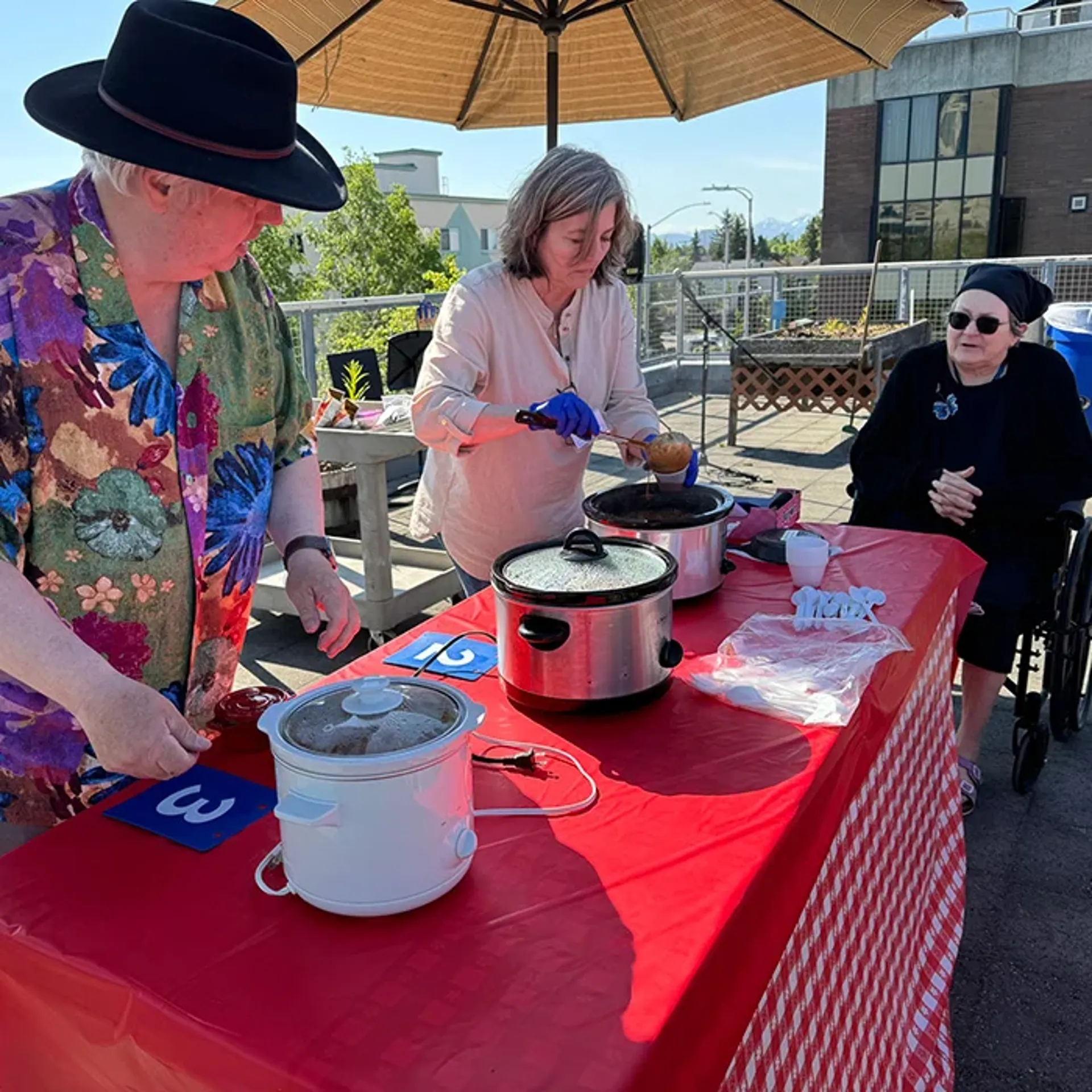 Outdoor chili cooking contest