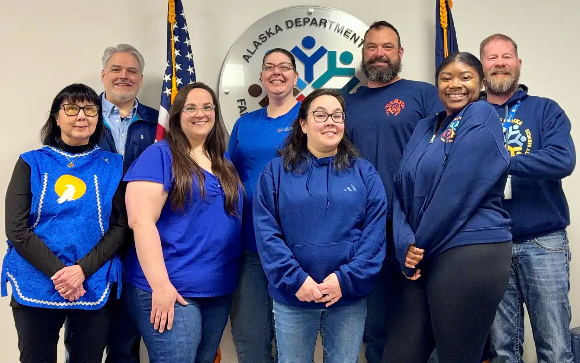 Anchorage Office Staff on Go Blue Day 2026