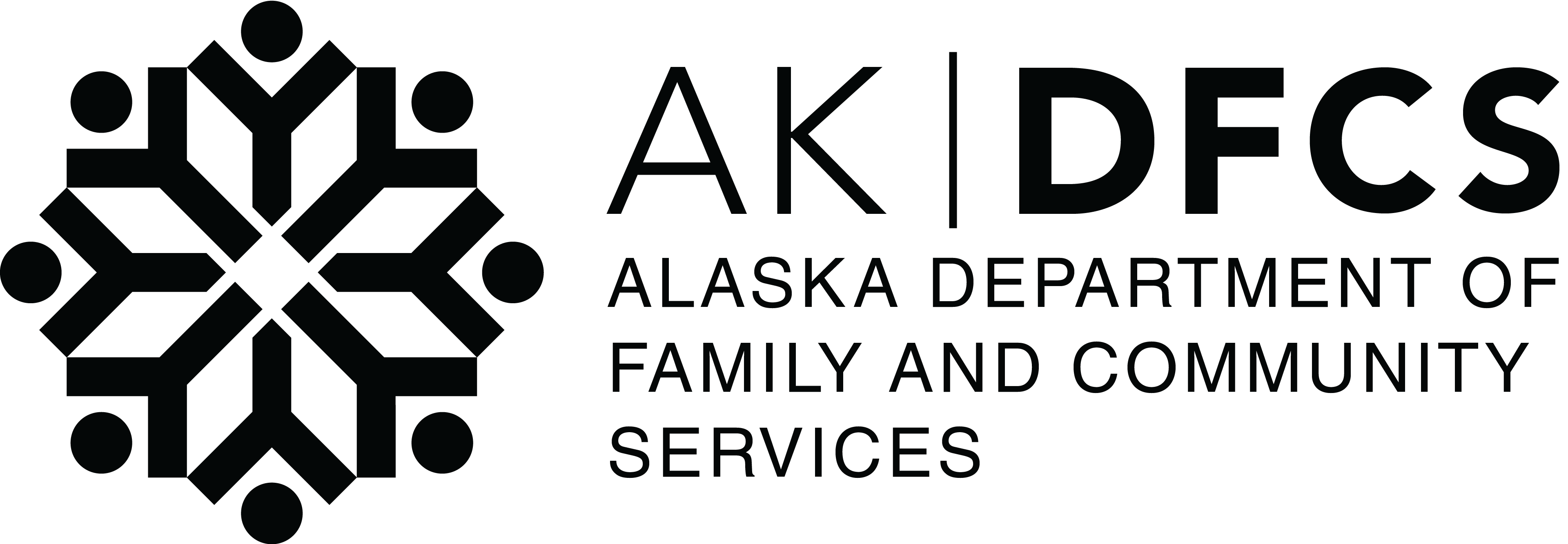AK DFCS Alaska Department of Family and Community Services Primary Black Logo