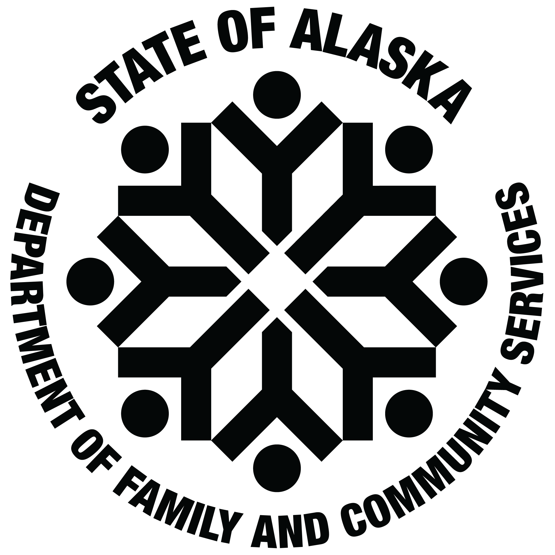 DFCS Round-Text Logo, All Black